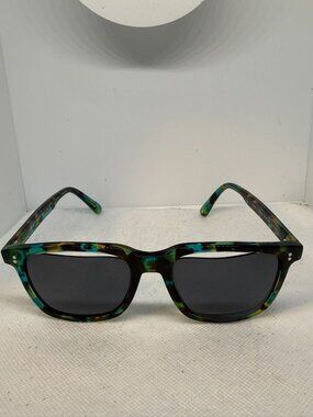 Carfia CA5354 Blue Green Tortoise Rectangular Acetate Sunglasses Col.N04